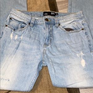 Light blue skinny jeans